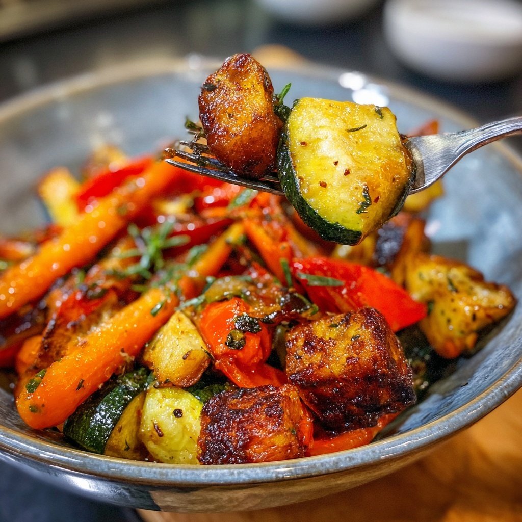 Herzhaft Gebratene Gemüse Bowl