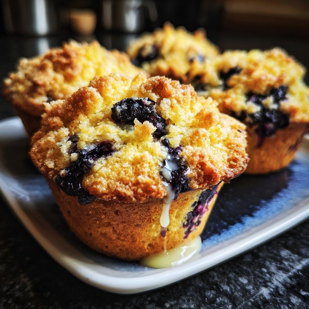 Meyer Zitronen Blaubeer Muffins