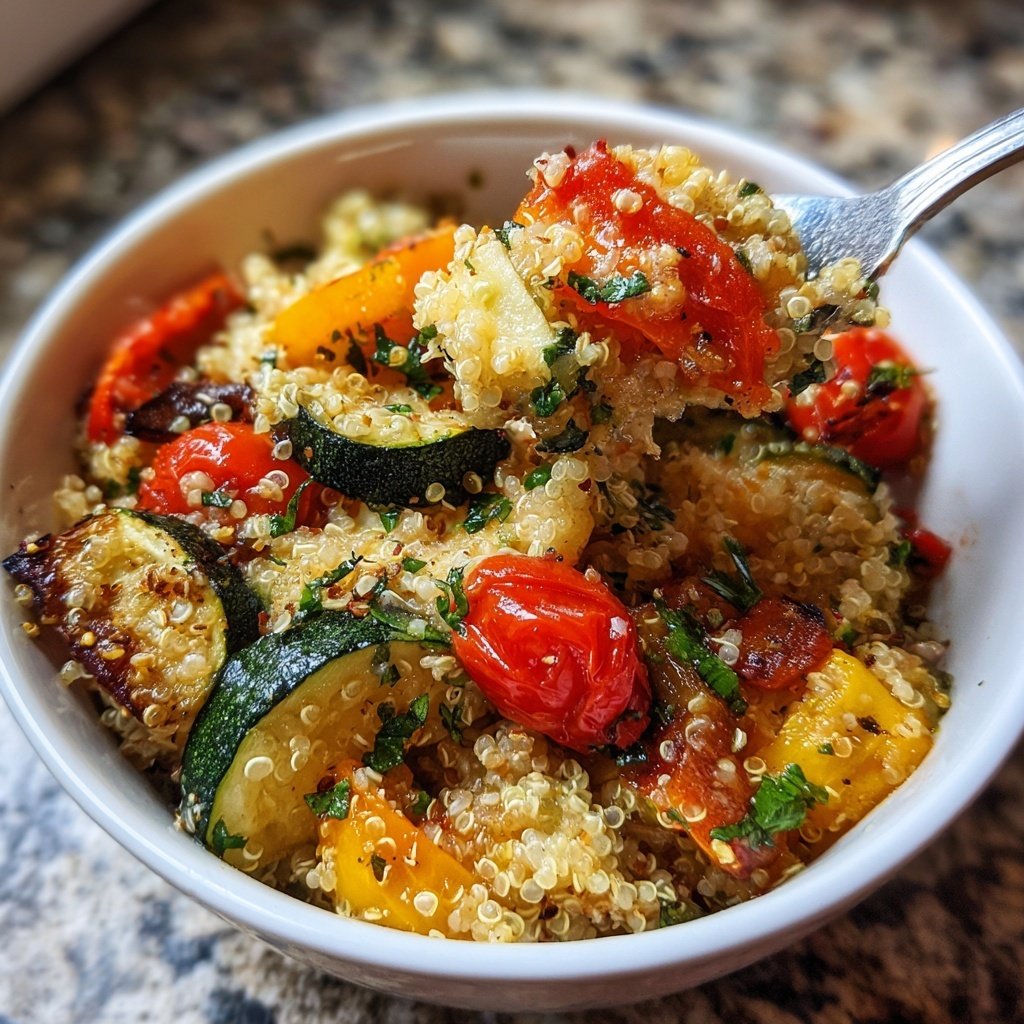 Herzhafte Quinoa Gemüse Bowl
