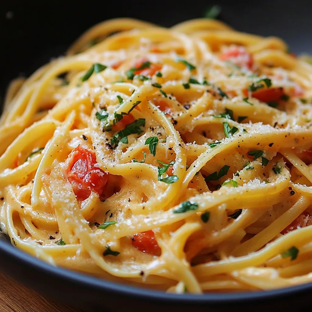 Cremige Pasta mit getrockneten Tomaten