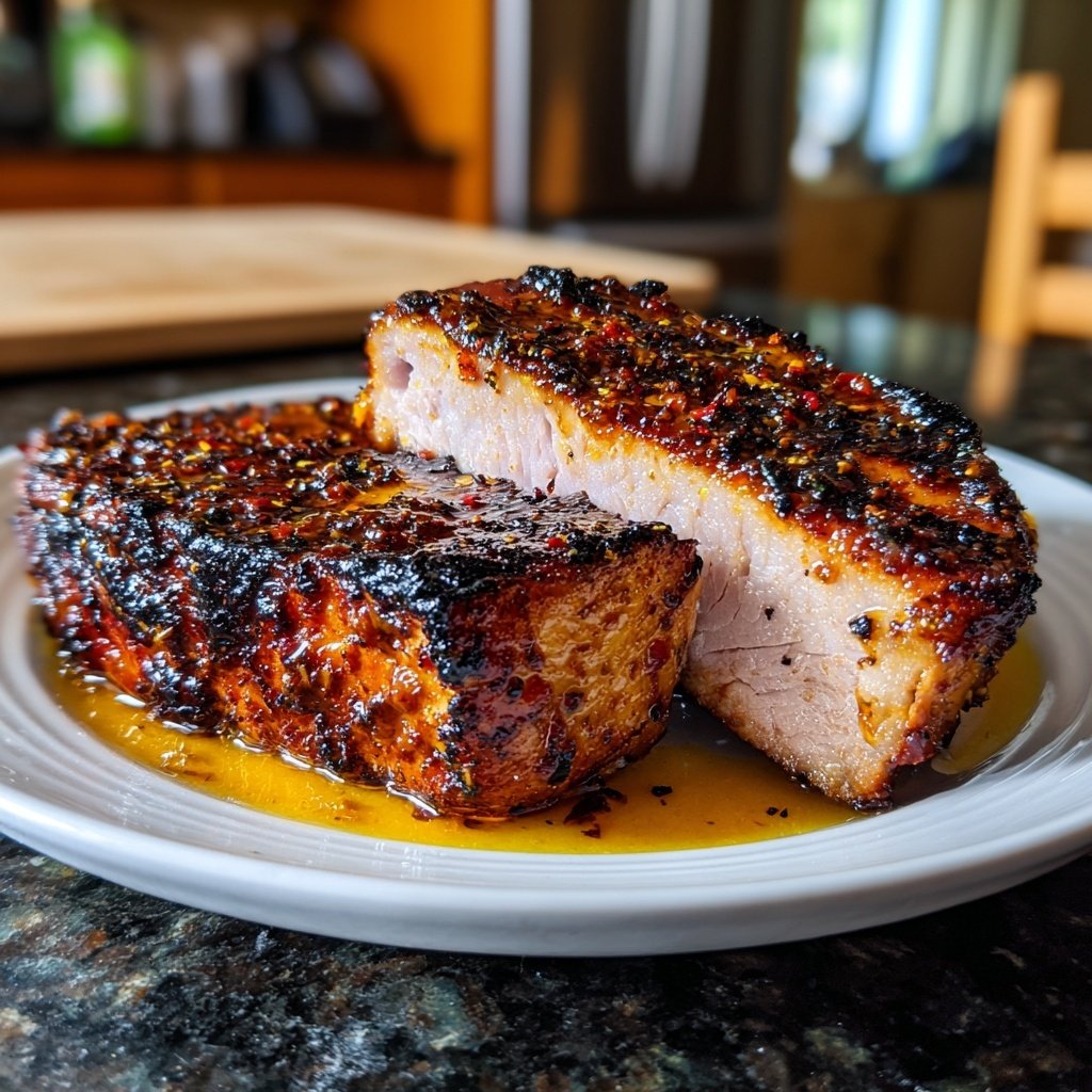 Insel inspiriertes Jamaika Schweinekotelett