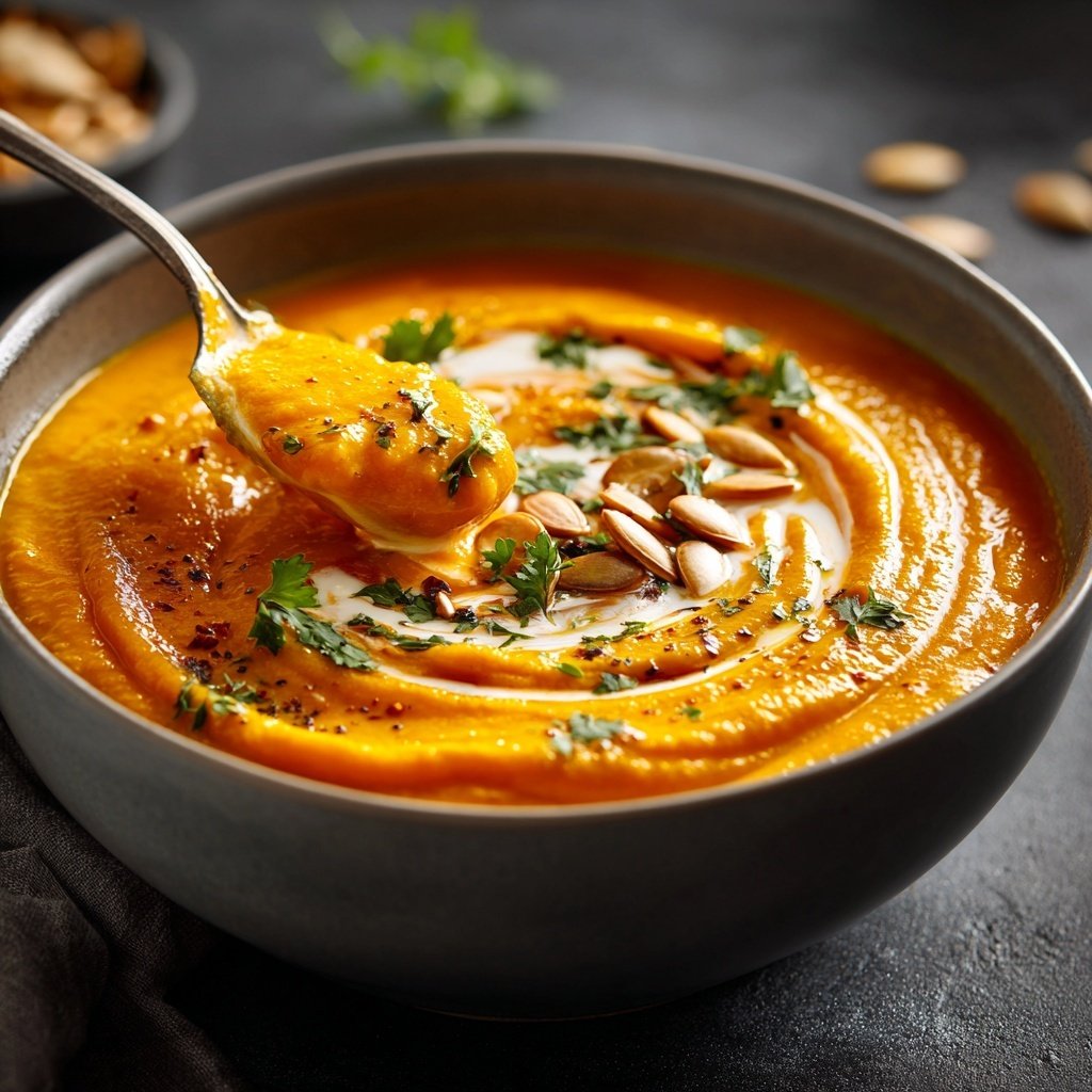 Herzhafte Butternut Kürbis Suppe