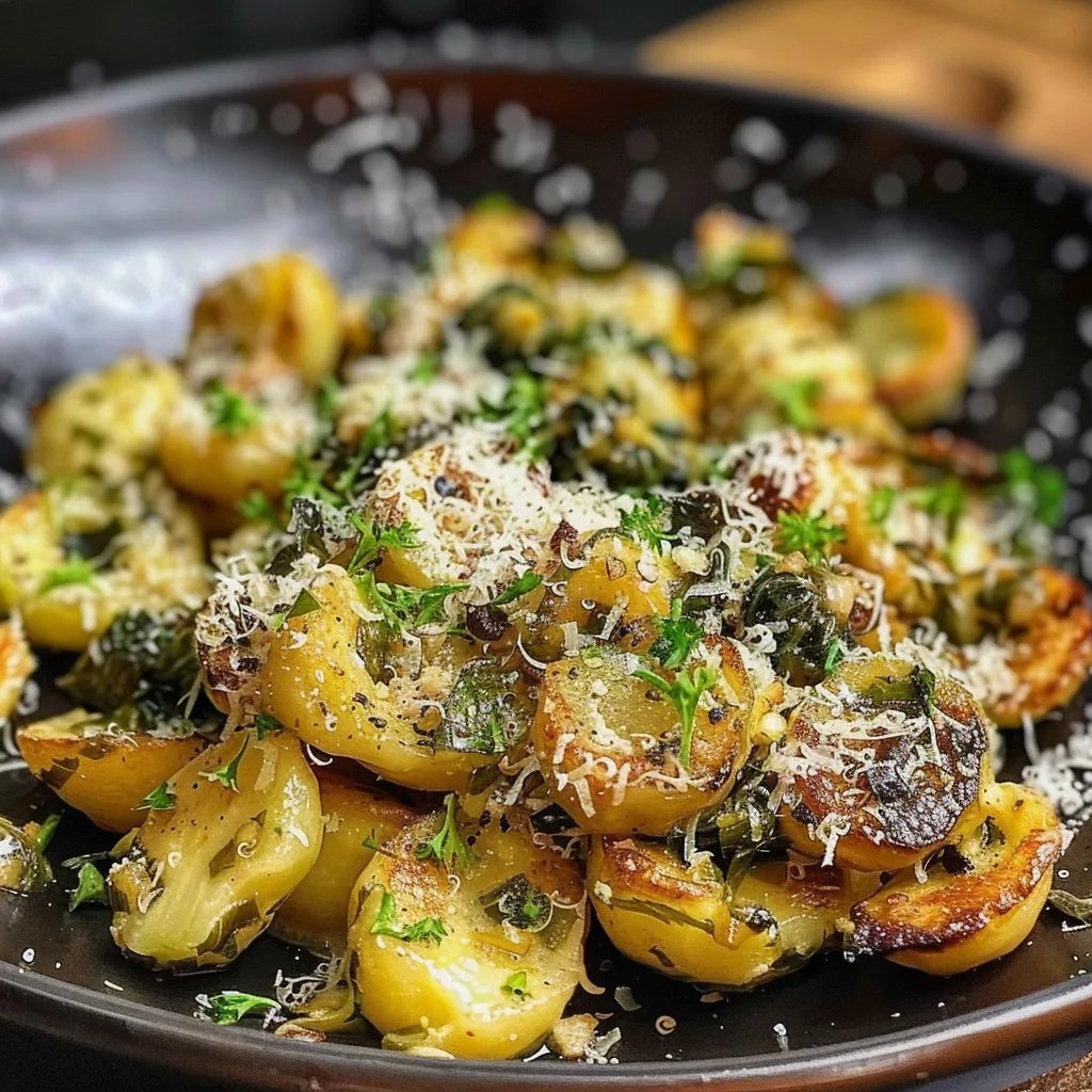 Gebratener Rosenkohl aus der Pfanne mit Parmesan