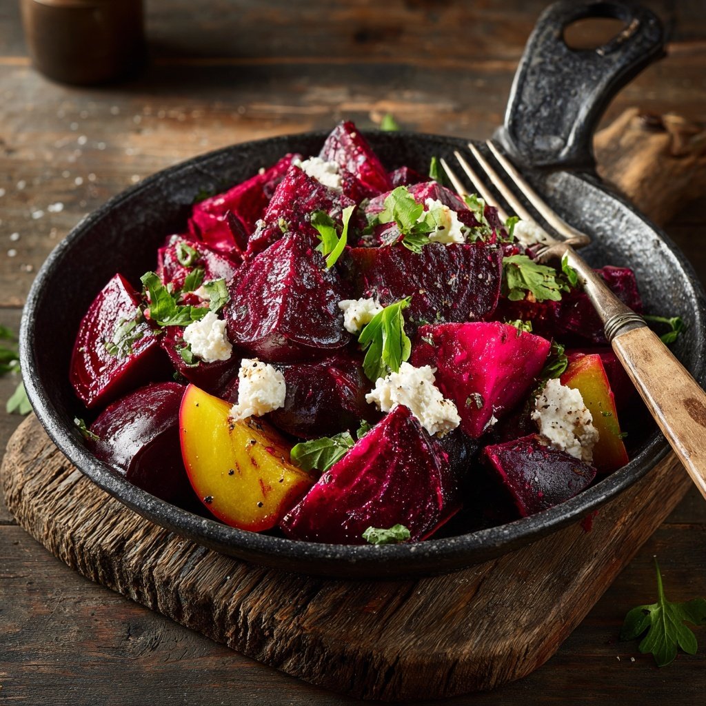 Rote-Bete-Ziegenkäse-Salat