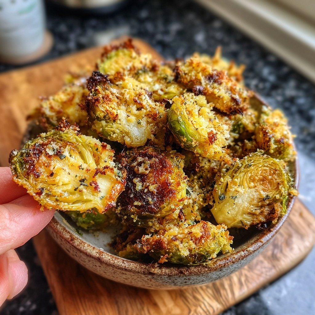 Knuspriger Rosenkohl aus dem Ofen mit Parmesan​