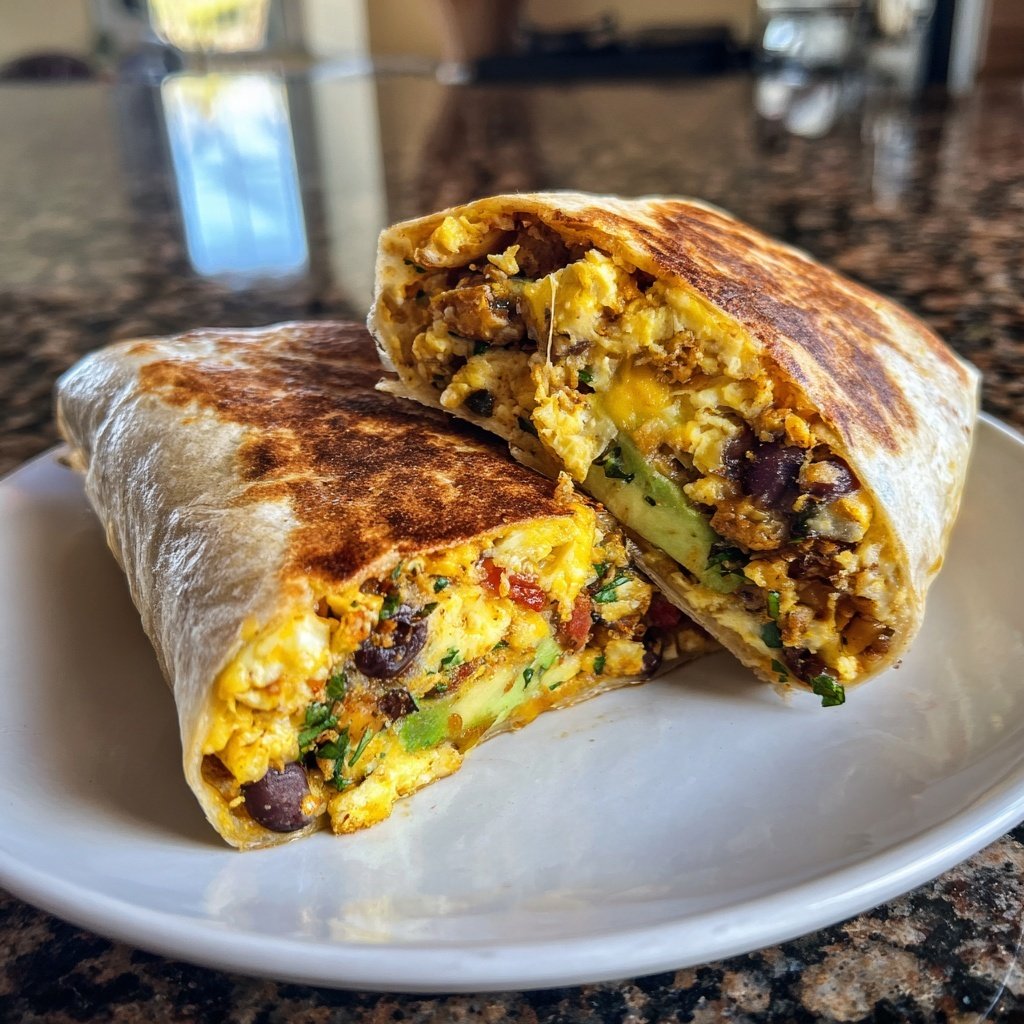 Hohes Protein Frühstücks Burritos