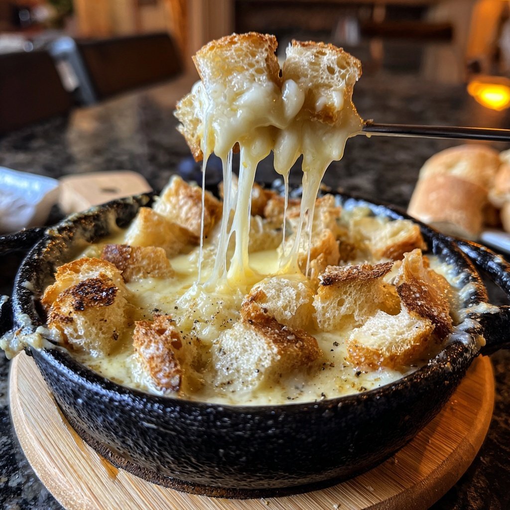 Klassische Vinyl Fondue Party