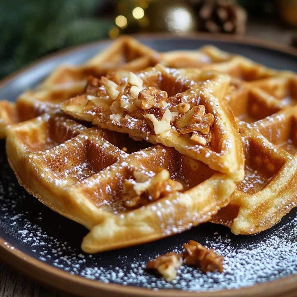 Spekulatius-Waffeln zu Weihnachten