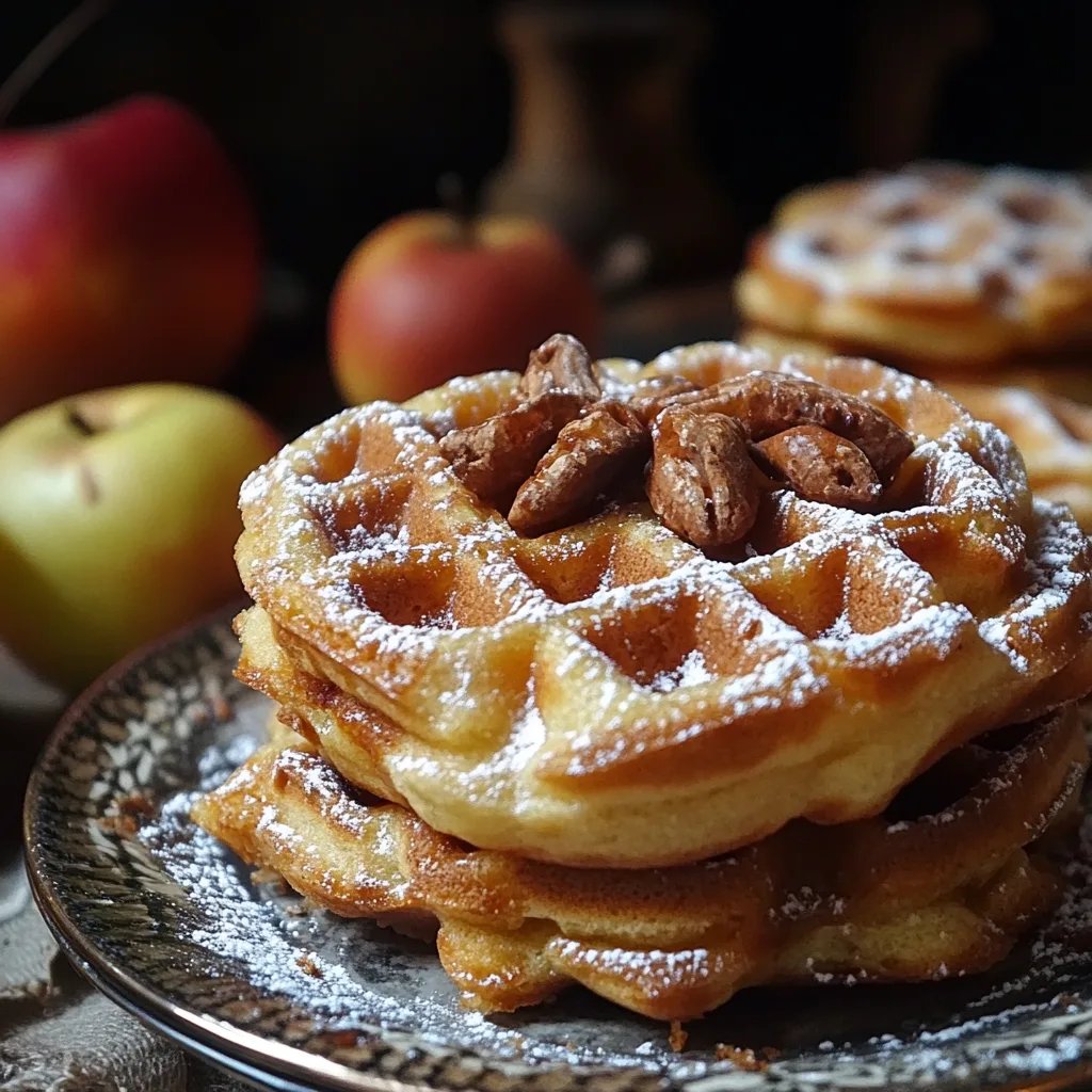 Zuckerfreie Lebkuchen Apfel Waffeln