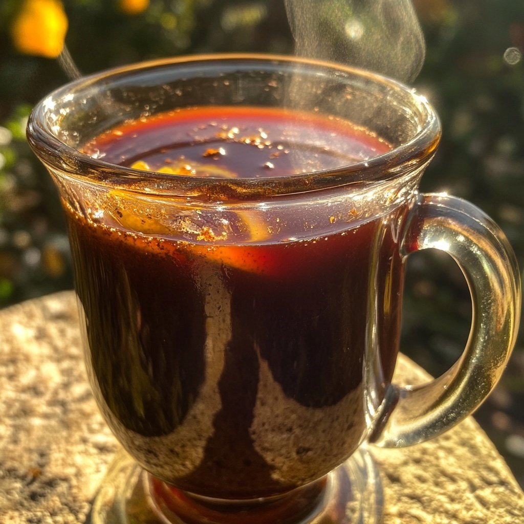 Heiße Glühwein-Punsch