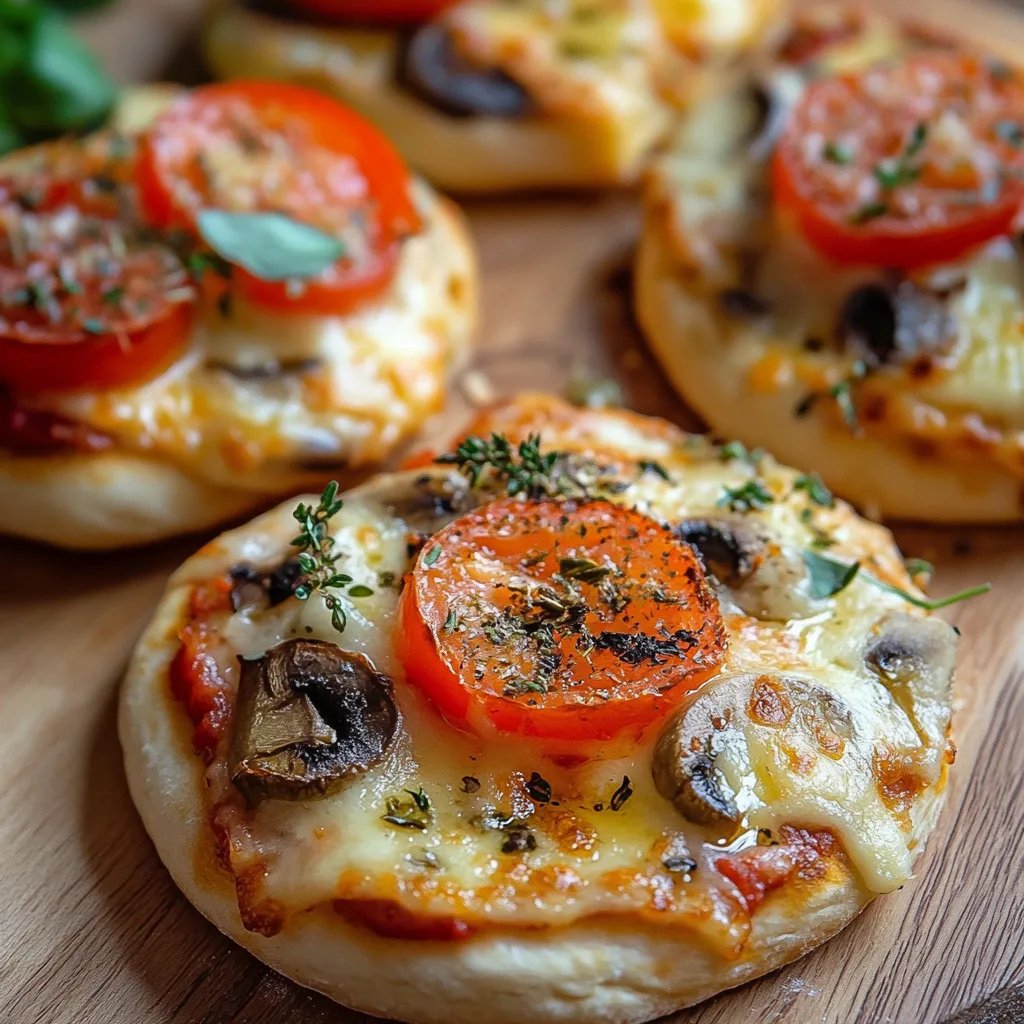 Einfache Pizzabrötchen vegetarisch