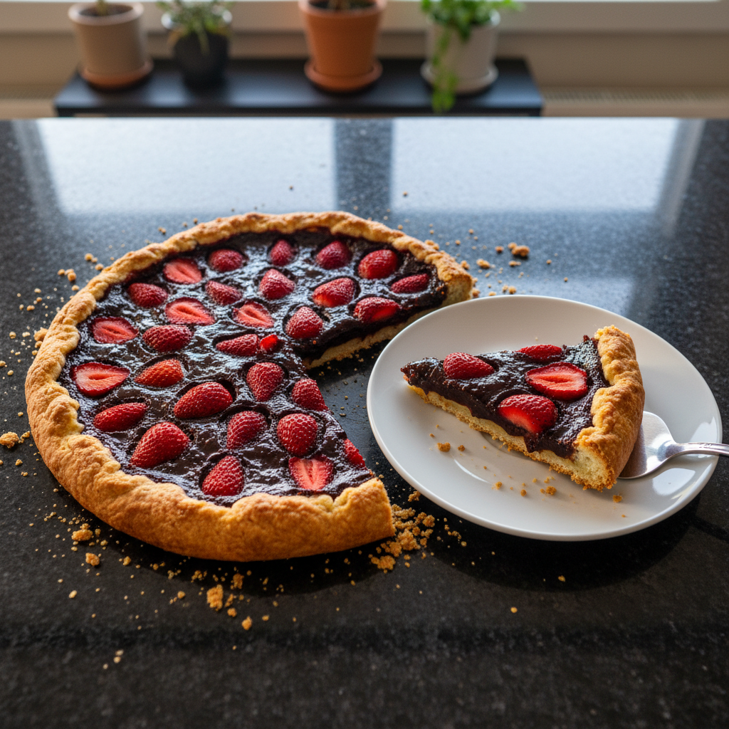 Erdbeer und Schokoladen Marmeladen Tarte