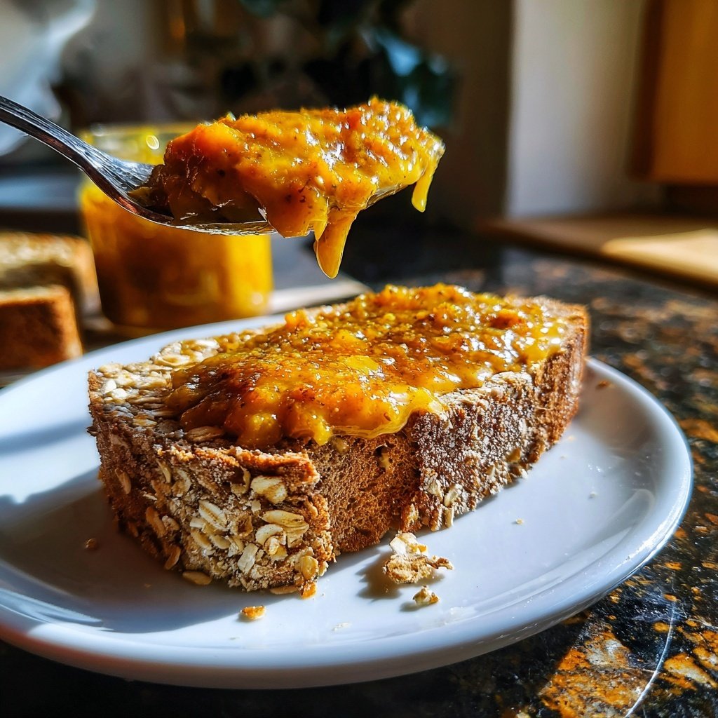 Erdnussbutter Marmelade Haferflocken Auflauf
