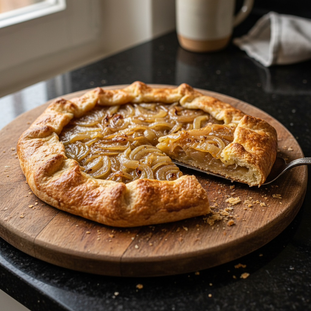 Herzhafte Karamellisierte Zwiebel Galette