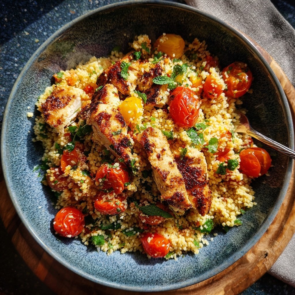Mediterrane Hähnchenschüsseln mit Couscous