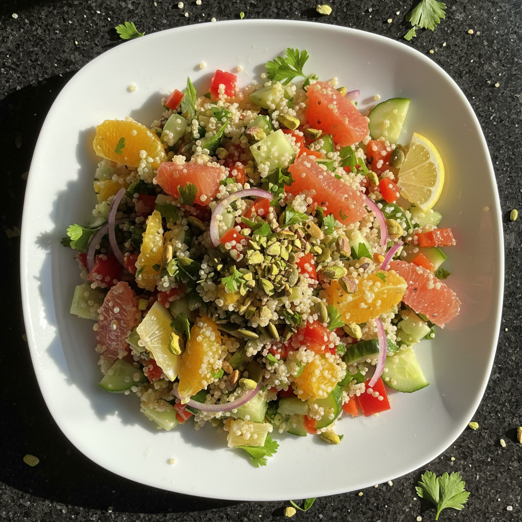 Heller Zitrus Quinoa Salat