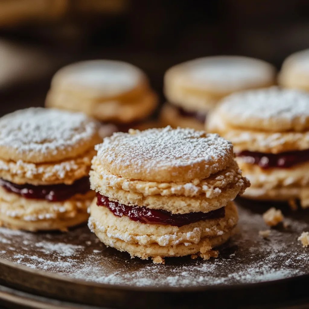 Leckere Streuselplätzchen mit Marmeladenfüllung