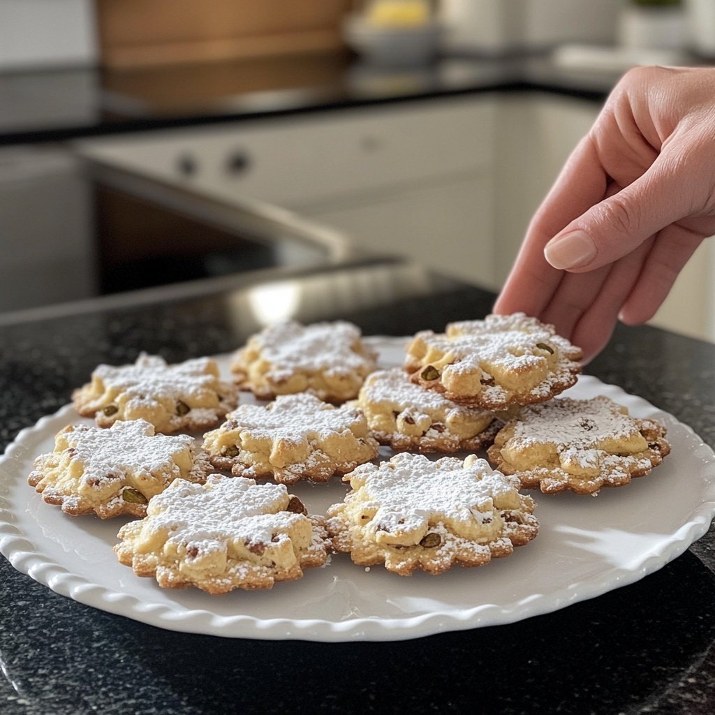 Zarte Pistazien Murbchen Mit Puderzucker