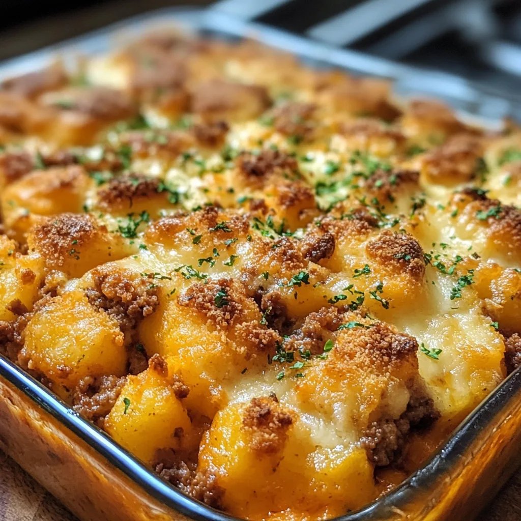 Kroketten Auflauf mit Hackfleisch