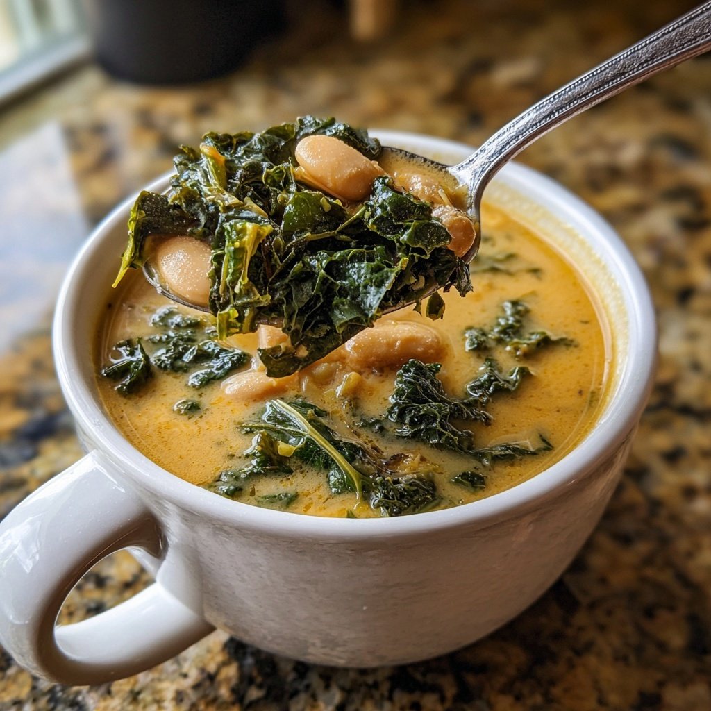 Weiße Bohnen Suppe Mit Grünkohl