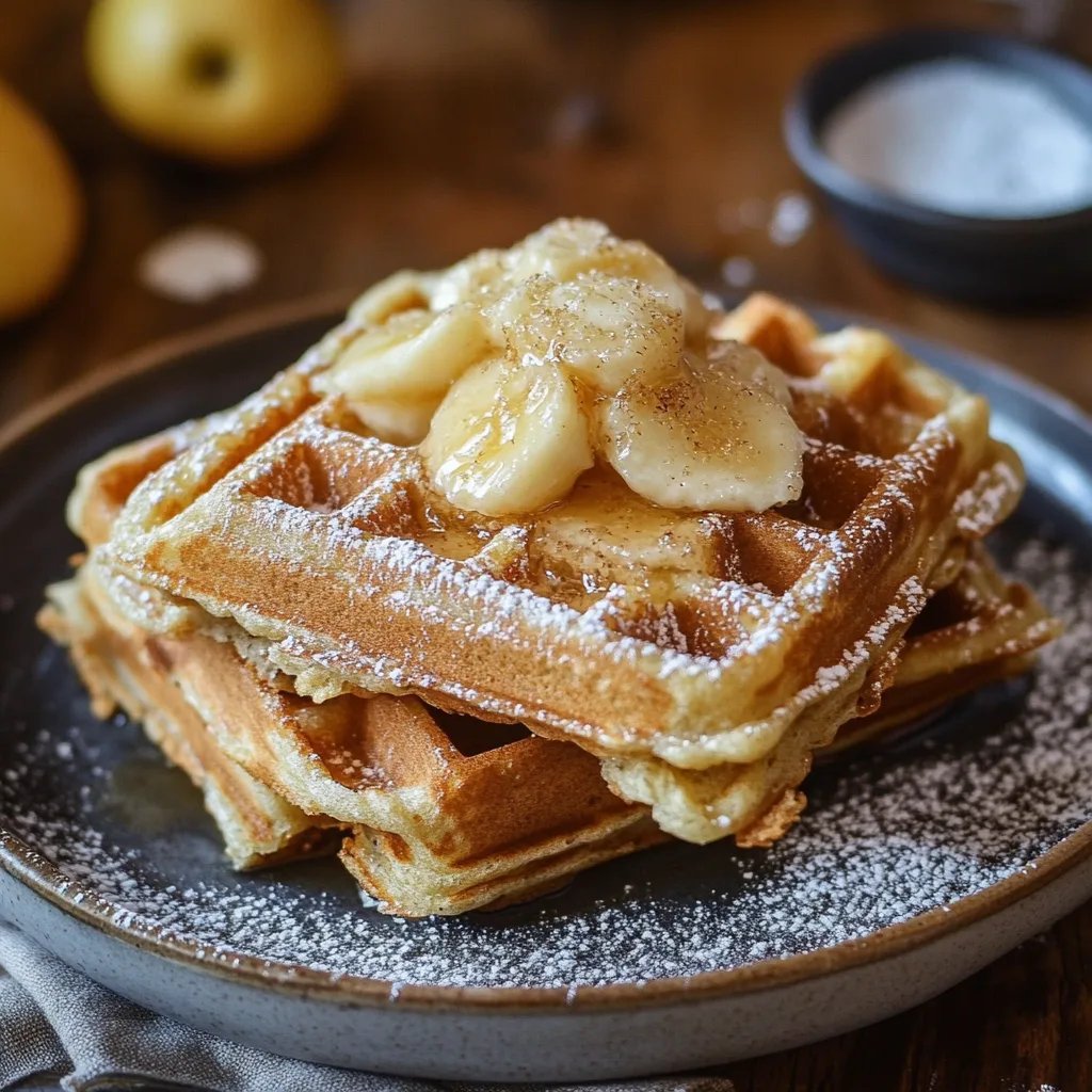 Haferlocken Apfelmus Waffeln