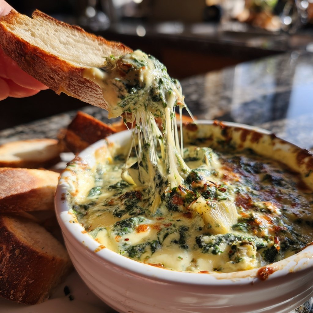 Spinat Artischocken Fondue Überraschung