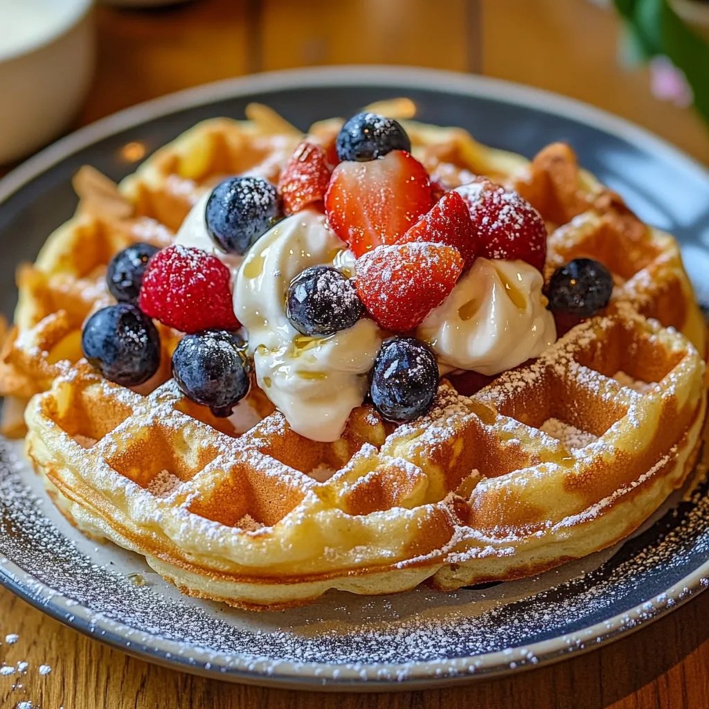 Waffeln mit Joghurt