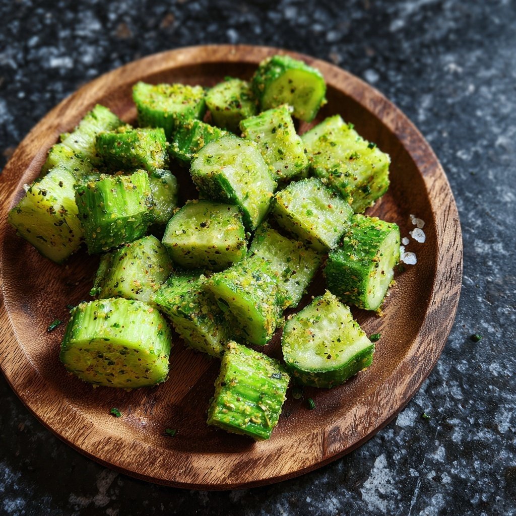 Crispy Cucumber Wasabi Bites