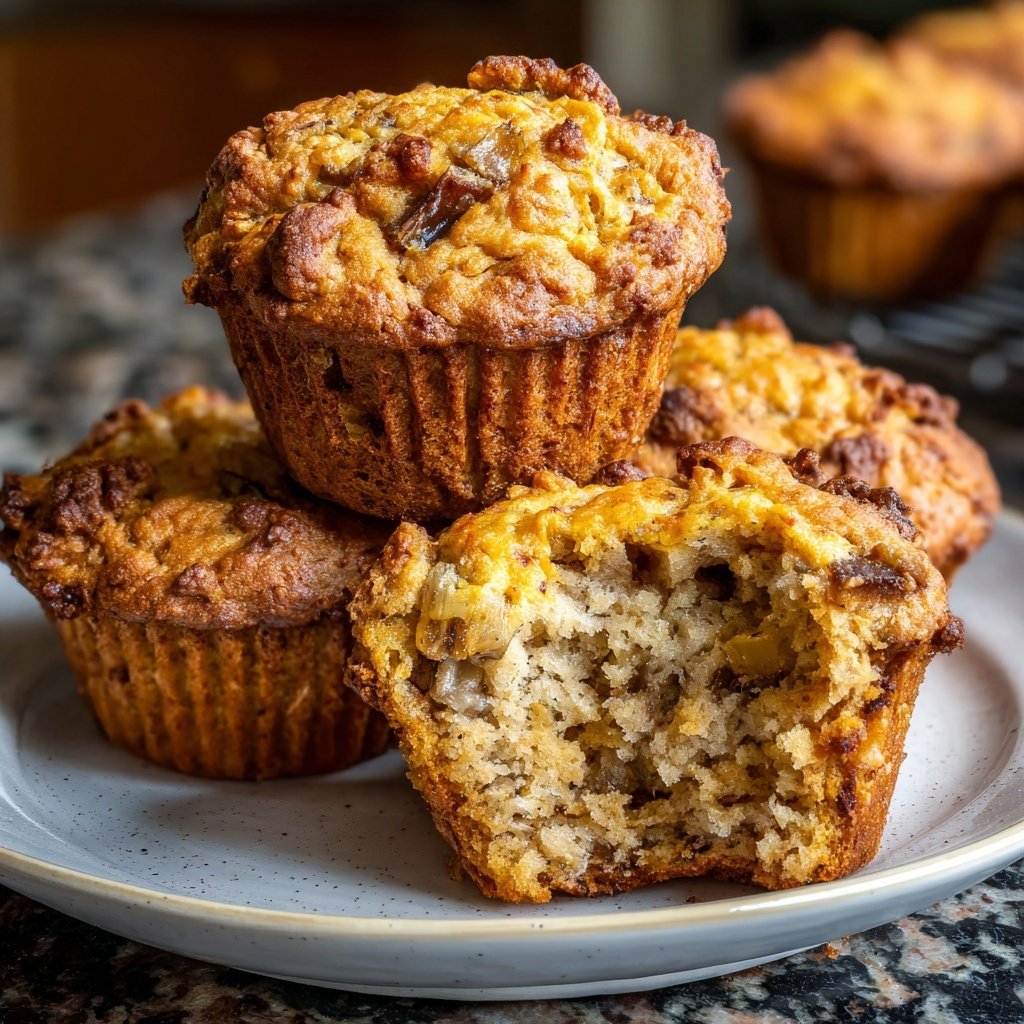 Knusprige Bananen Muffins