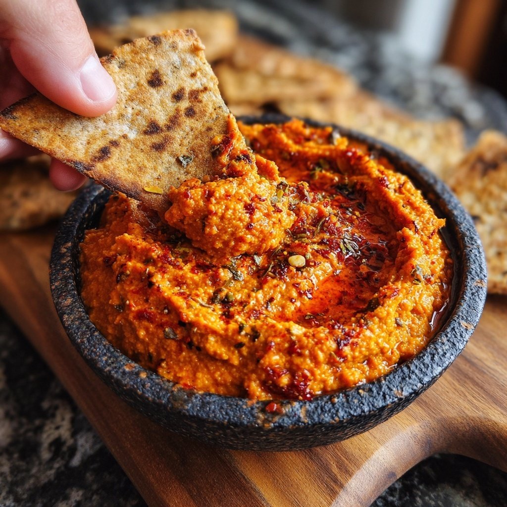 Muhammara geröstete Paprika Dip