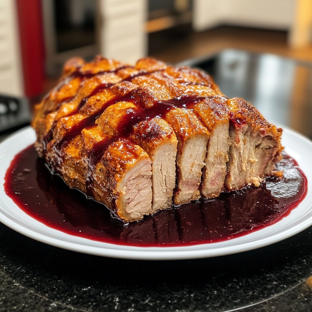 Weihnachtsbraten mit Rotweinsoß