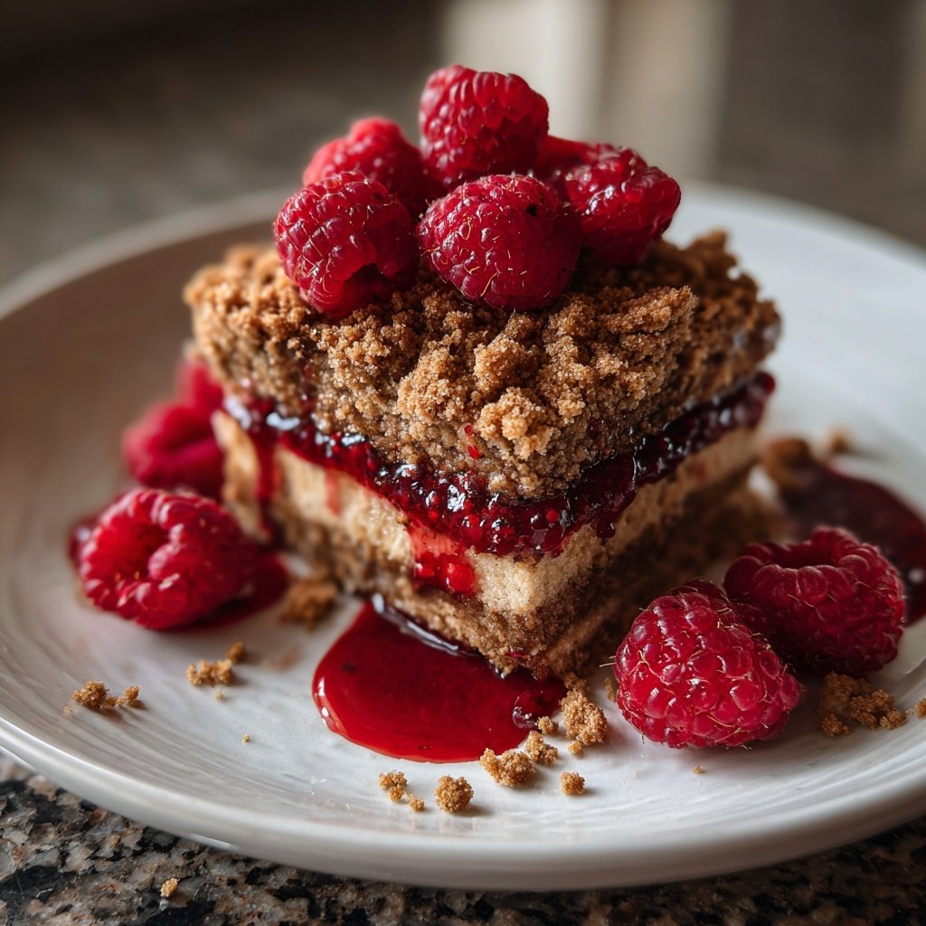 Spekulatius Dessert mit Himbeeren