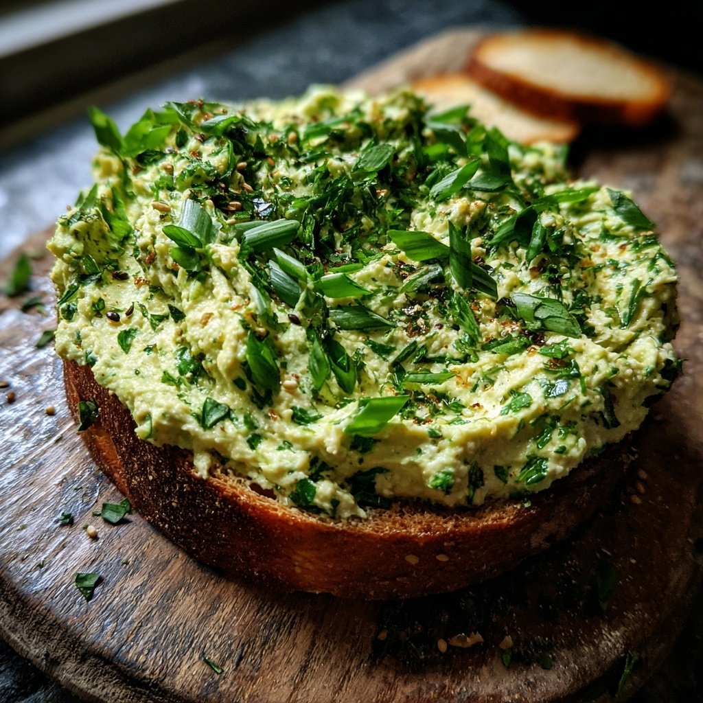 Frühling Kräuter und Käsepaste